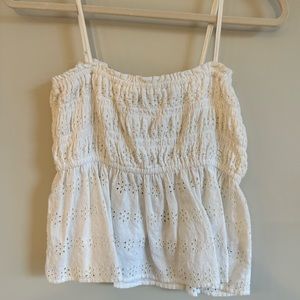 Eyelet tank top